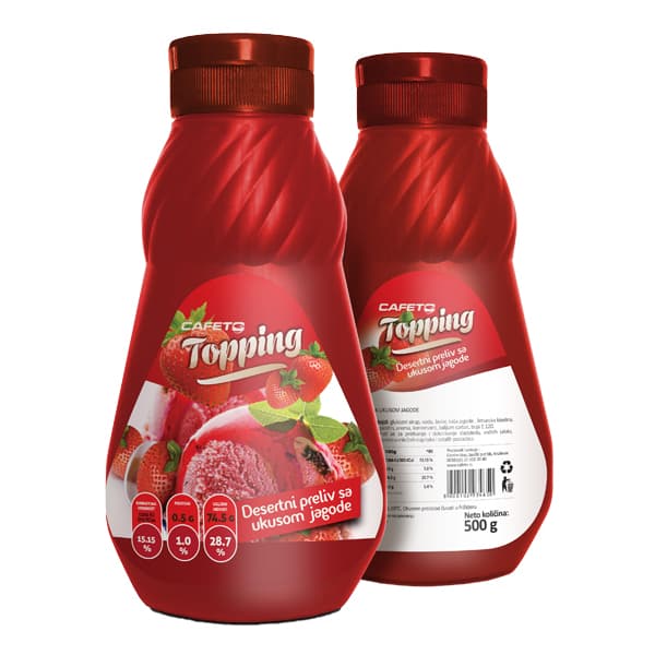 CAFETO TOPPING JAGODA 0.9L